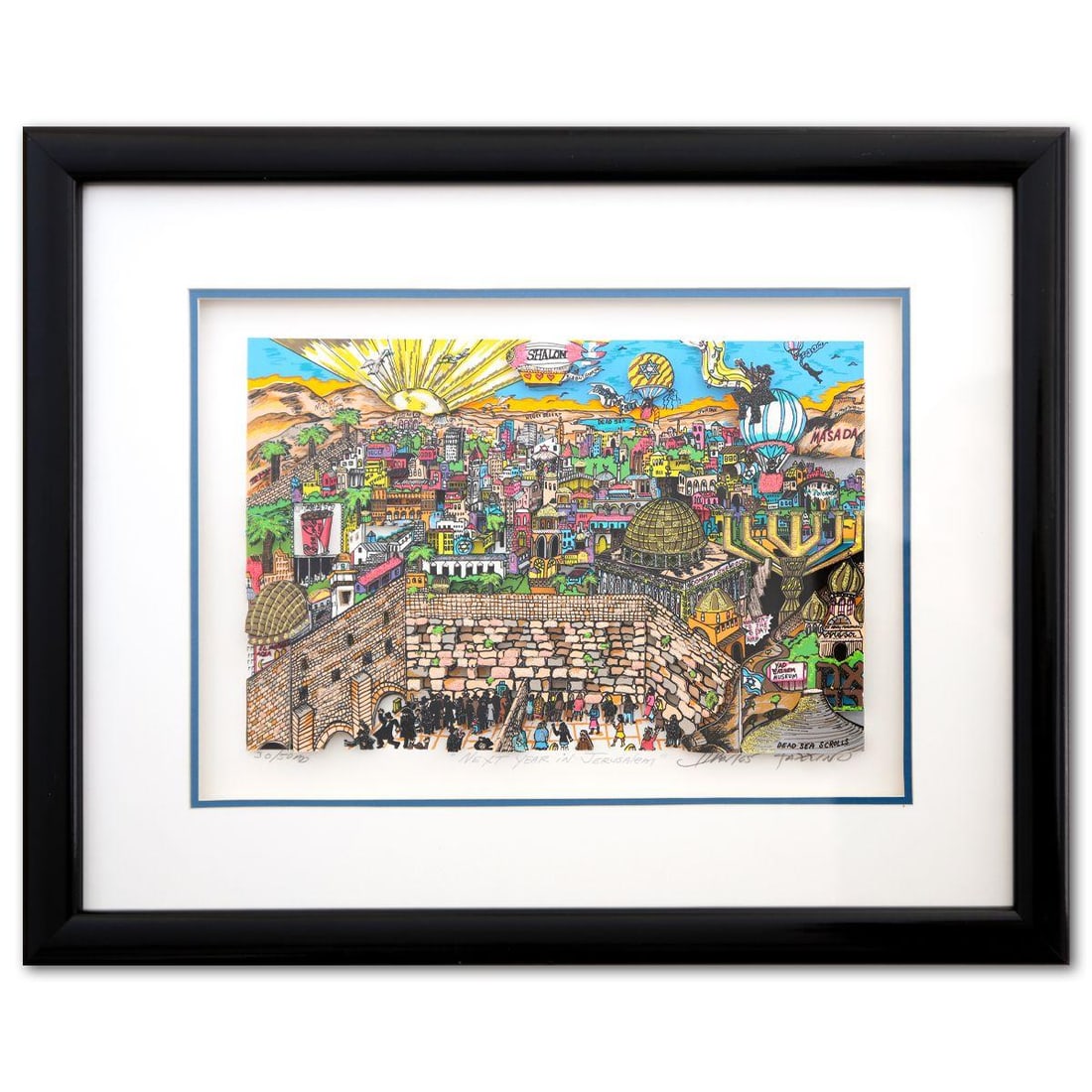 Charles Fazzino- 3D Construction Silkscreen Serigraph "Next Year in Jerusalem" (1 of 3)