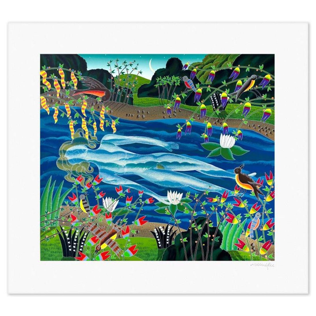 Thomas Mcknight, "Ophelia (Mythologies Suite)" Limited Edition Serigraph, Numbered and Hand Signed (1 of 2)