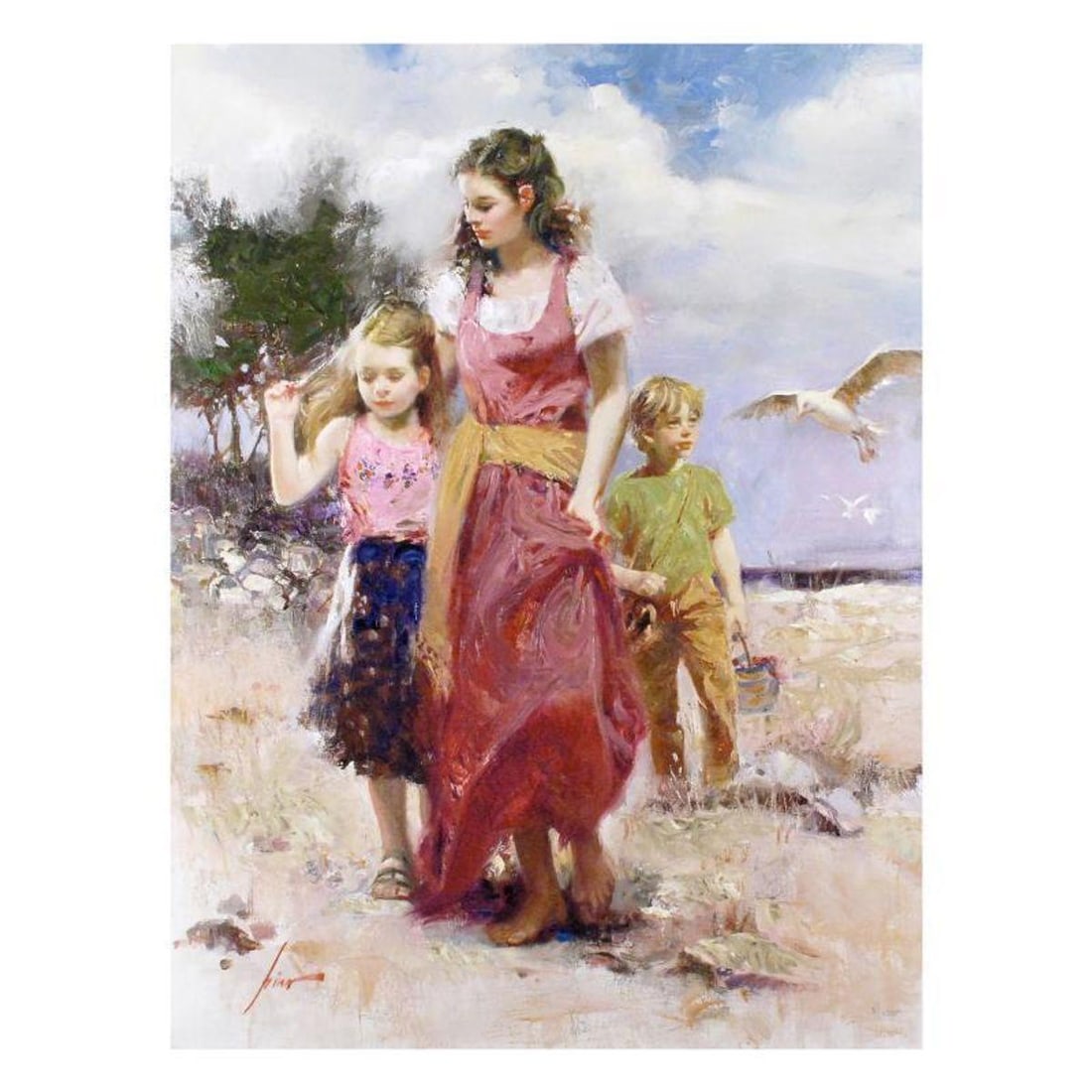 Pino (1939-2010), "Sea Spray" Hand Signed Limited Edition on Canvas with Certificate of: Sea Spray is a limited edition giclee on canvas by Pino (1939-2010), numbered and hand signed by the artist. Includes Certificate of Authenticity. Measures approximately 16" x 12". Reference#: 92991.