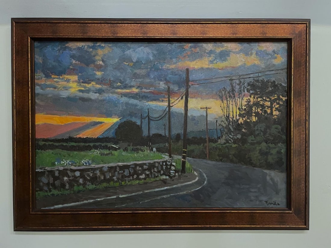 Boris- Oil on canvas "Sunset. Ojai, CA" (1 of 2)