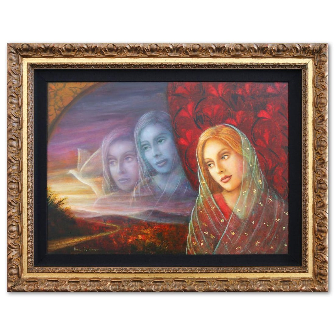 Rina Sutzkever- Original Oil on Masonite "Longing ll" (1 of 3)