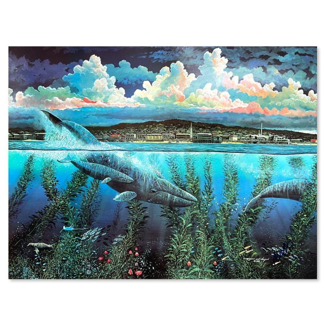 Robert Lyn Nelson, "Steinbeck's Cannery Row" Hand Signed Poster: Steinbeck's Cannery Row is a hand signed poster by Robert Lyn Nelson. Measures approx. 24" x 14" (image). There may be very minor wear on the paper but the piece is in overall good condition. Referenc