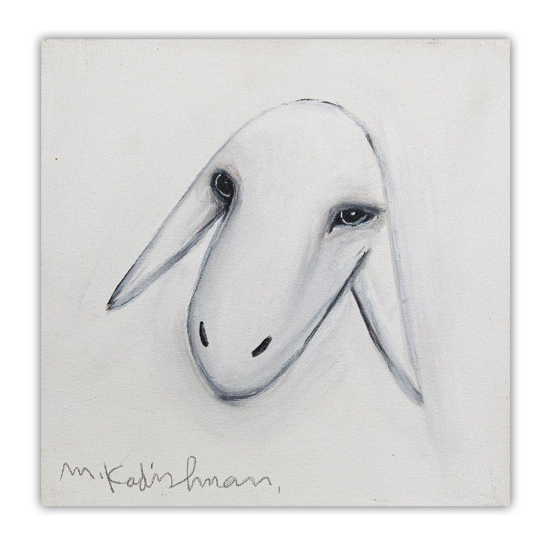 Menashe Kadishman- Original Acrylic on Canvas "Untitled" (1 of 2)