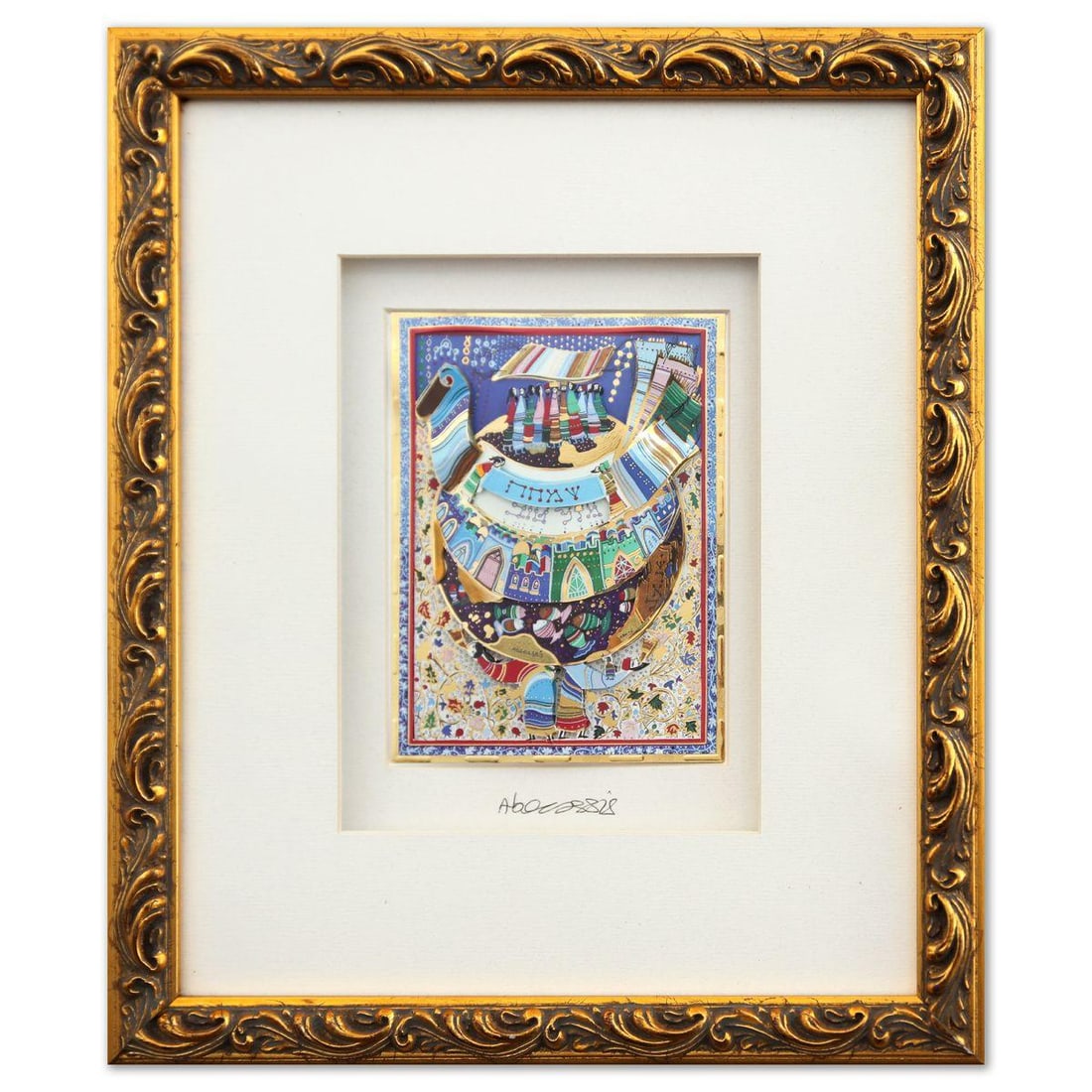 Raphael Abecassis- Original 6-Layer Decoupage: Artist: Raphael Abecassis. Medium: Original 6-Layer Decoupage. Size: 6" x 4.5". Measures approx. 13.5" x 11.5" (framed). Signature: Hand Signed. Certificate of Authenticity: Is included. Reference#: 1