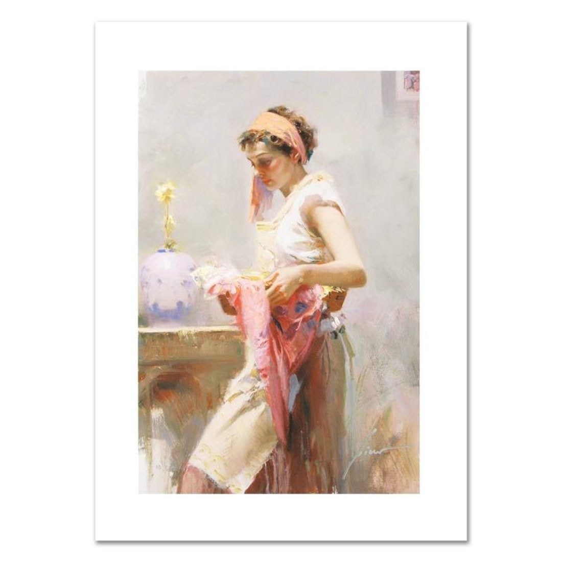 Pino (1939-2010), "Dream Catcher" Limited Edition on Canvas, Numbered and Hand Signed with: Dream Catcher is a limited edition giclee on canvas by Pino (1939-2010), numbered and hand signed by the artist. Includes Certificate of Authenticity. Measures approx. 12" x 18" (image). Reference#: 9