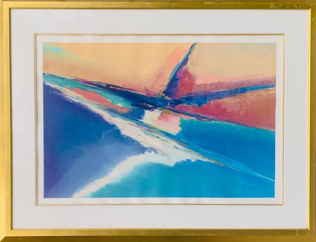 B. D- Original on paper "Unknown": Artist: B. D. Medium: Original on paper. Title: Unknown. Measures approx. 36" x 44" (framed). Reference#: 60410.