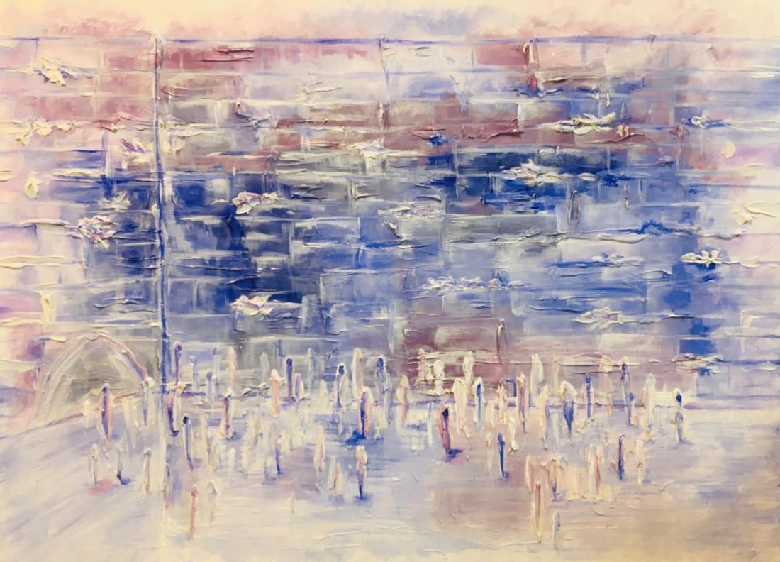 Menucha- Acylic painting on canvas "Kotel" (1 of 1)