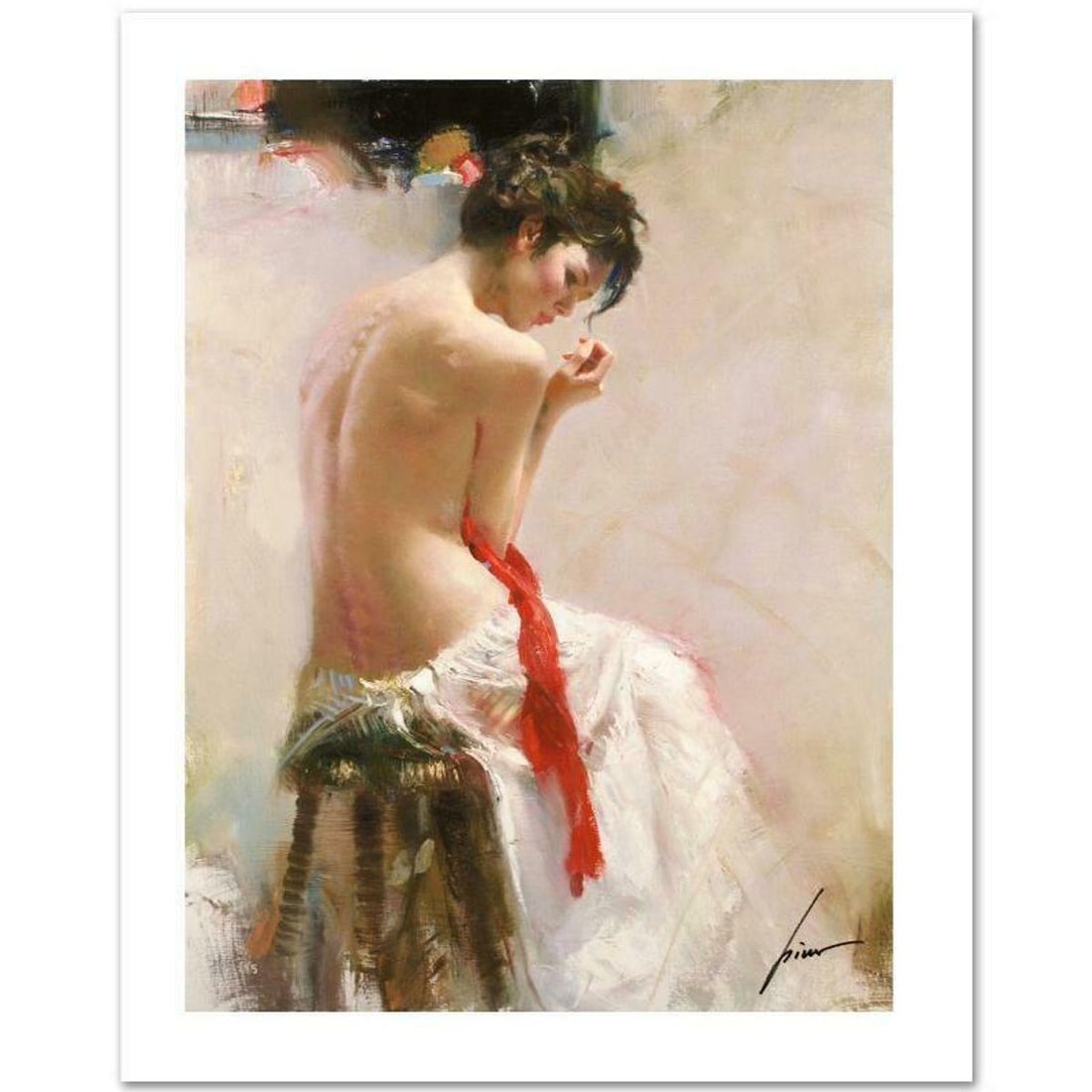 Pino (1939-2010), "Purity" Hand Signed Limited Edition with Certificate of Authenticity.: Purity is a limited edition giclee on paper by Pino (1939-2010), numbered and hand signed by the artist. Includes Certificate of Authenticity. Measures approximately 20" x 15" (image). Reference#: