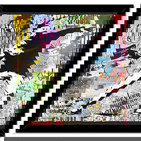 Mr. Brainwash, "Banksy Thrower" Framed Mixed Media Original, Hand Signed with Certificate of: Banksy Thrower is a mixed media original on deckle edge paper by Mr. Brainwash, hand signed inverso and bearing the thumbprint of the artist. This piece comes custom framed. Includes Certificate of Au