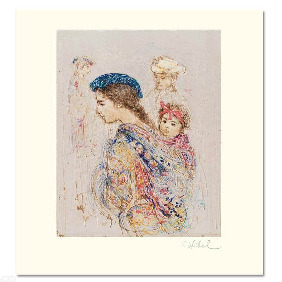Guatemalan Mother and Baby Limited Edition Lithograph by Edna Hibel (1917-2014), Numbered and Hand (1 of 2)