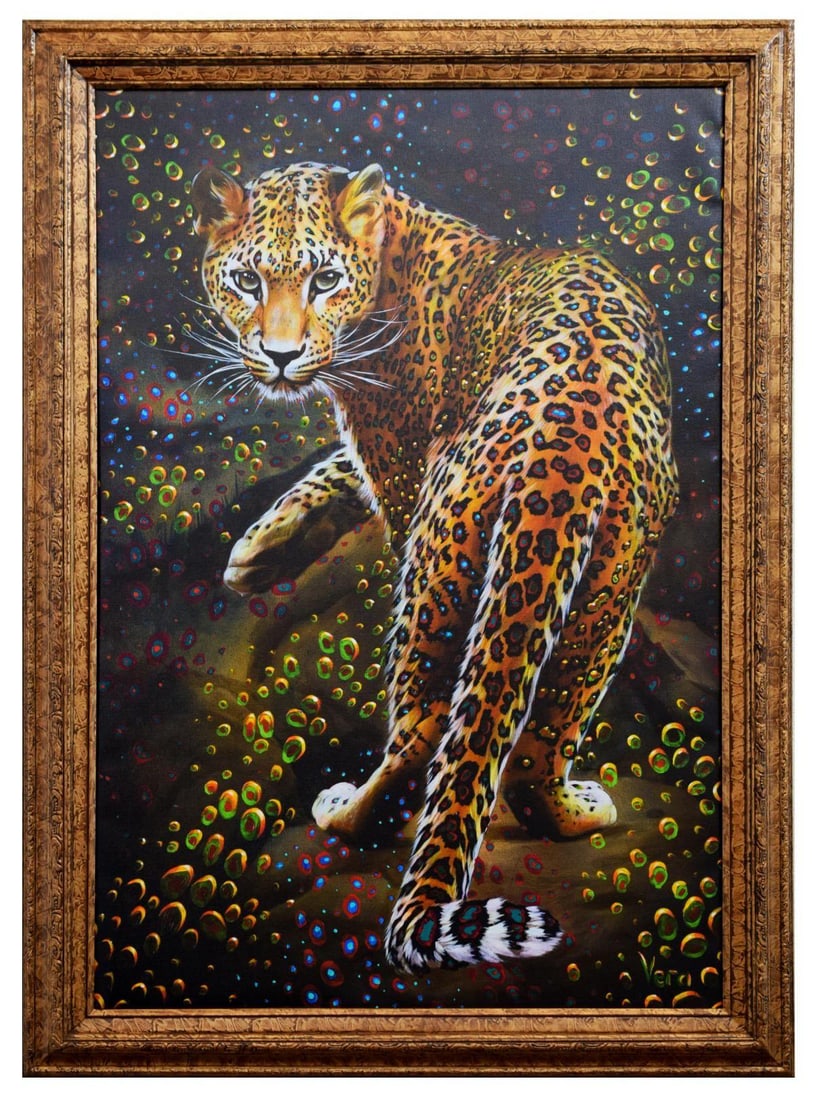Vera V. Goncharenko- Original Giclee on Canvas "Looking For Food" (1 of 1)