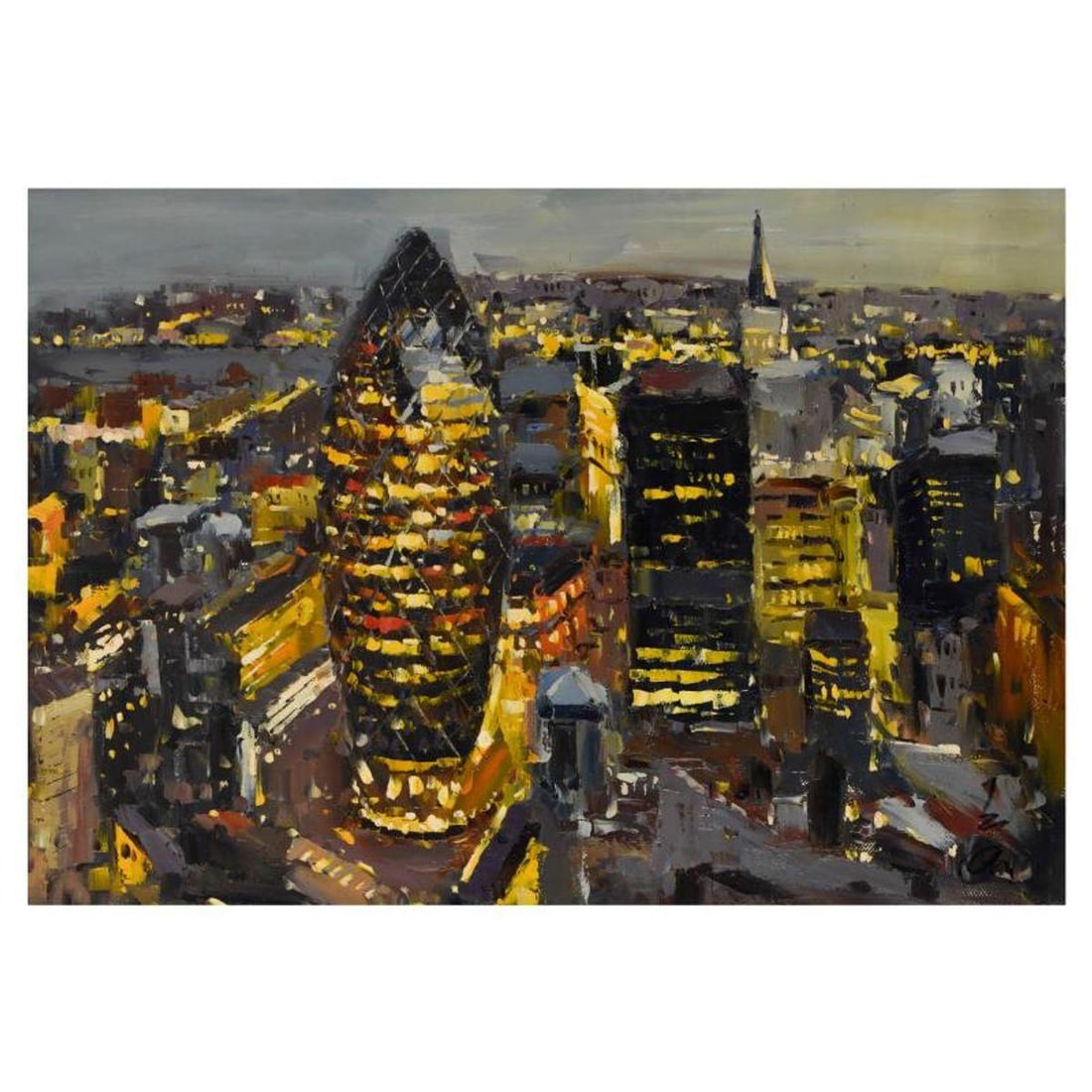 Inam, Original Oil Painting on Canvas (40" x 30"), Hand Signed with Letter of Authenticity.: This is an original oil painting on canvas by Inam, hand signed by the artist. Includes Letter of Authenticity. Measures approx. 40" x 30" (image).