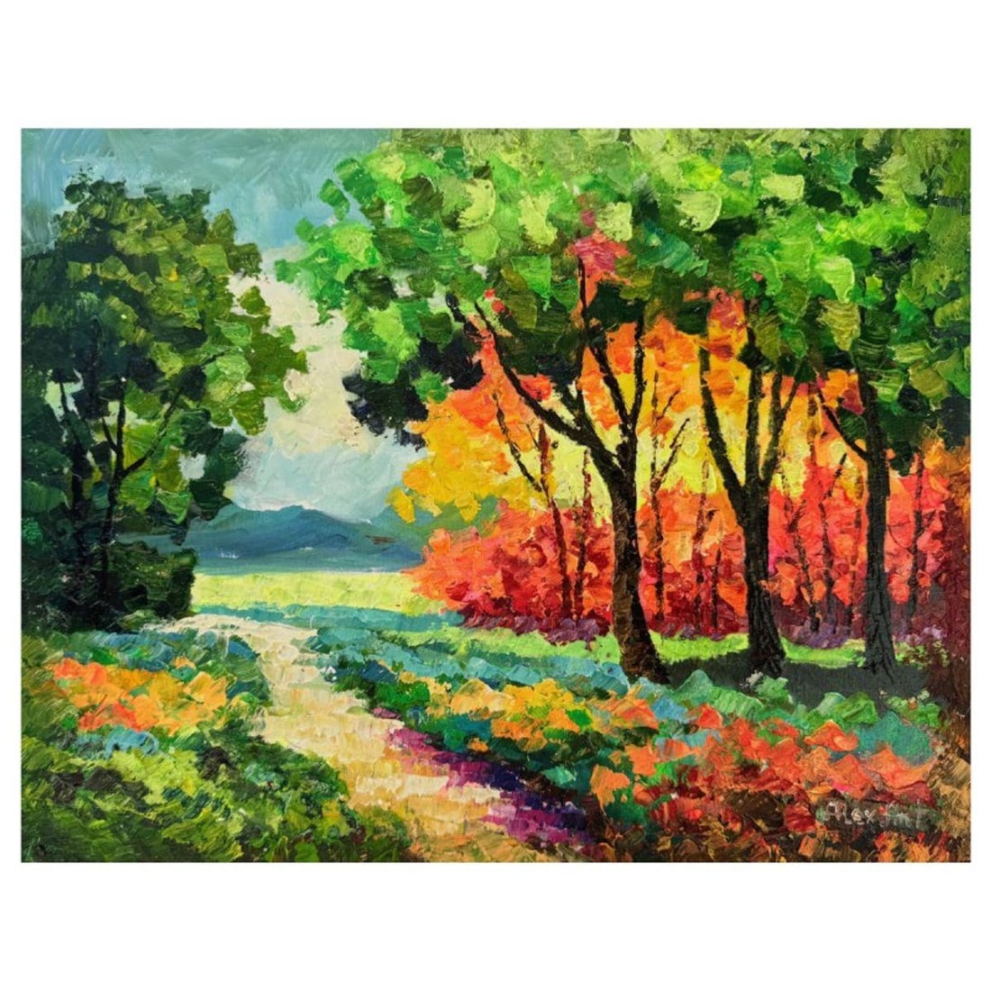 Alexander Antanenka, "The Radiance Of Autumn" Hand Signed Original Painting on Canvas with Letter of: The Radiance Of Autumn is an original oil painting on stretched canvas by Alexander Antanenka. Hand signed by the artist, the piece comes with a letter of authenticity. Measures approximately 16" x 20