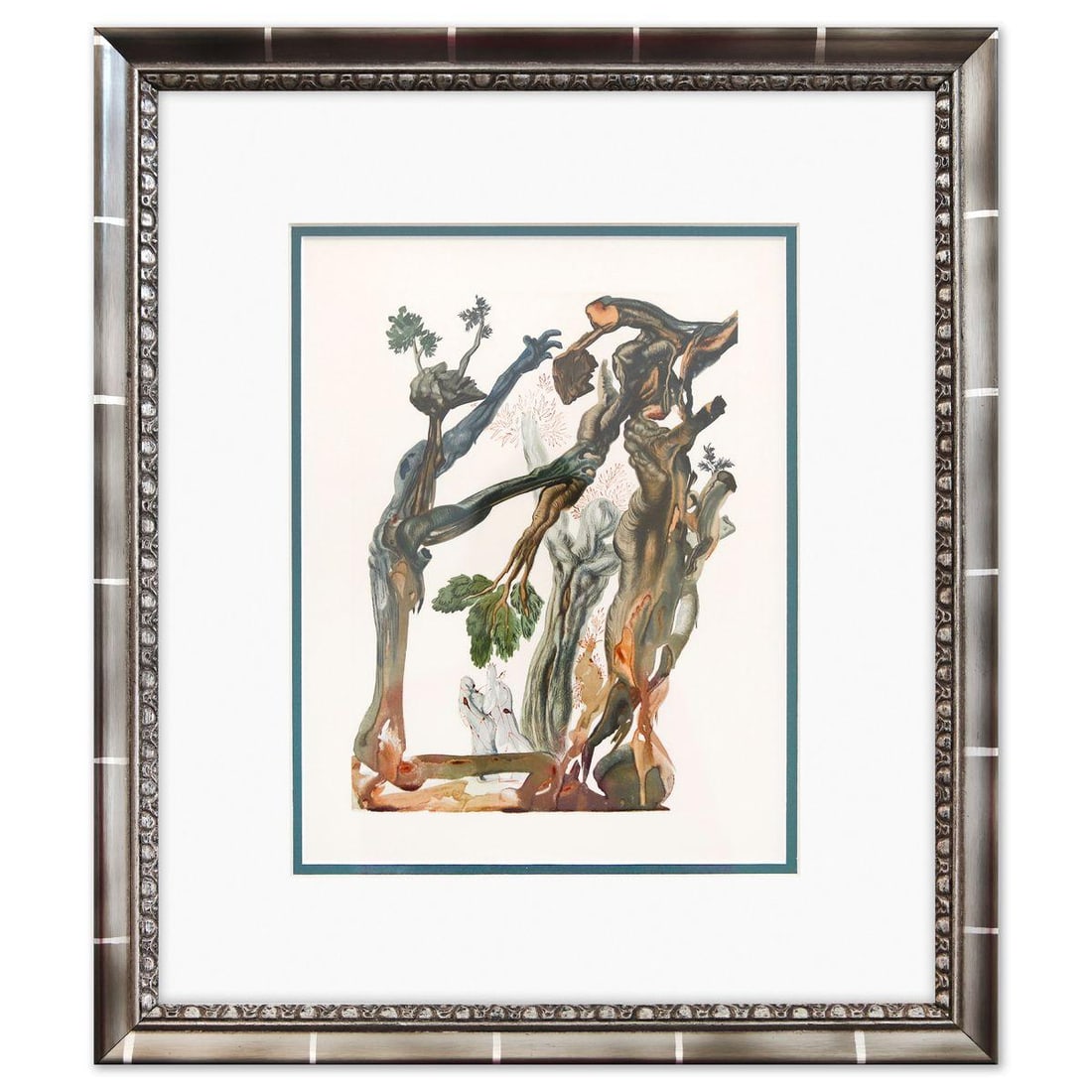 Salvador Dali- Original Color Woodcut on B.F.K. Rives Paper "Inferno 13" (1 of 2)