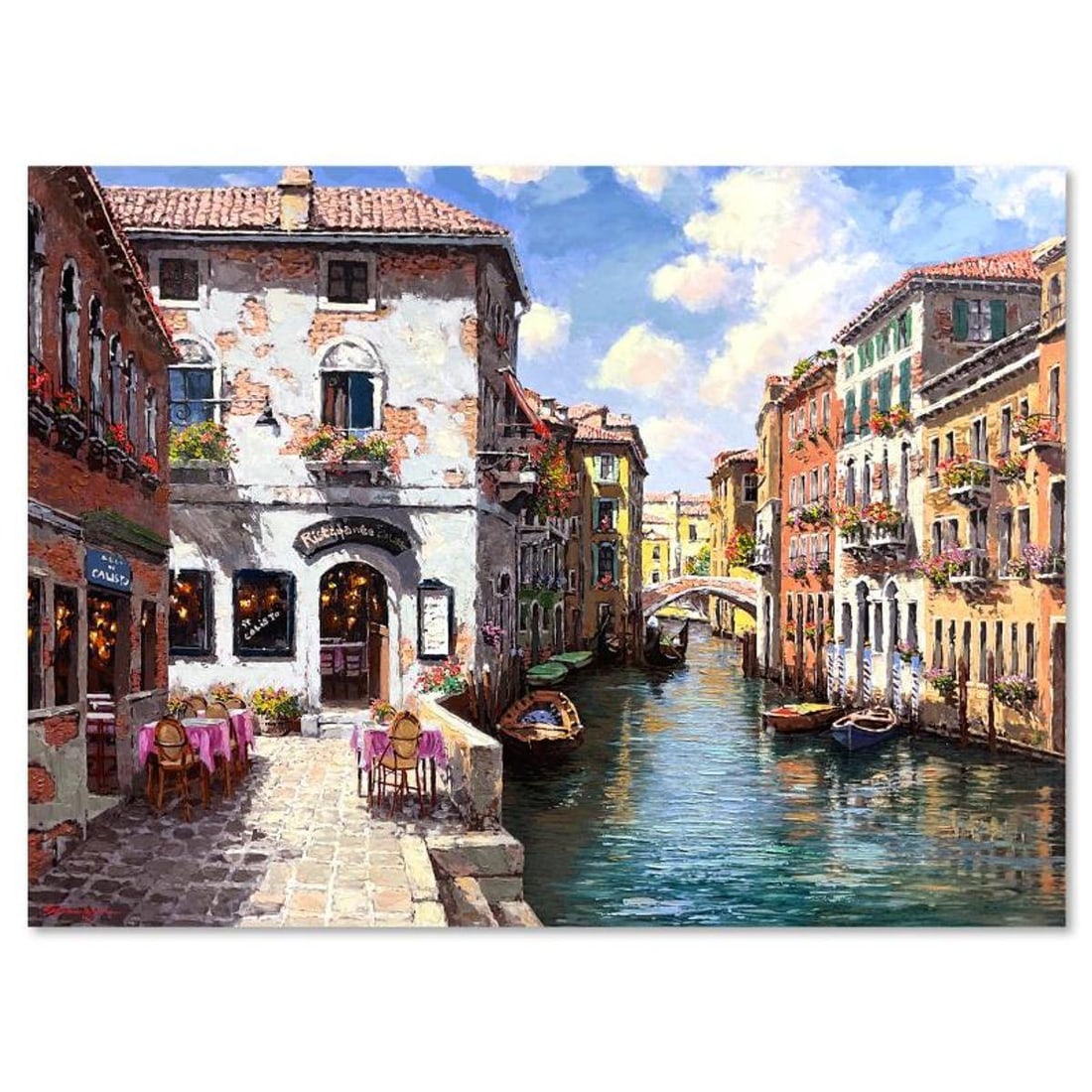 Sam Park, "Venetian Colors" Hand Embellished Limited Edition Printer's Proof on Canvas (36" x 46"), (1 of 2)