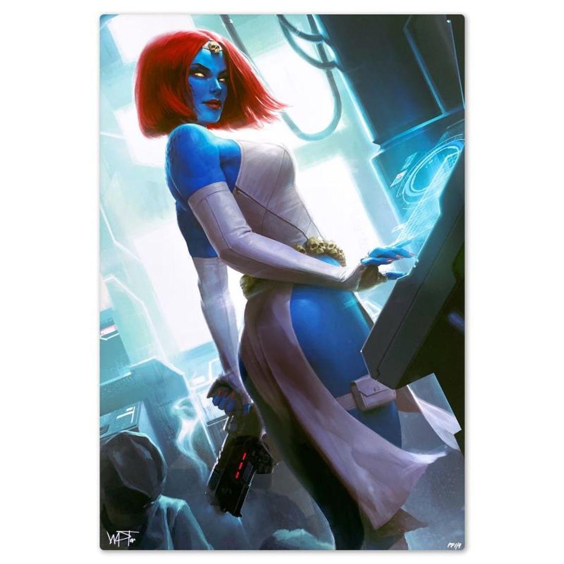 Marvel Comics & Darren Tan, "Mystique" Limited Edition on Aluminum, PP Numbered 1/4 and Signed with (1 of 2)