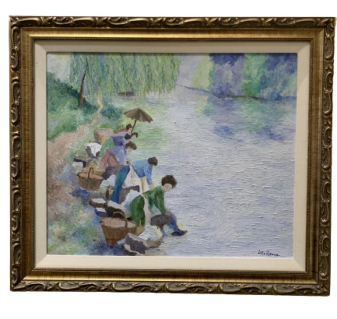 Lelia Pissarro- Original oil painting on canvas: Artist: Lelia Pissarro. Medium: Original oil painting on canvas. Size: 21" x 24". Measures approx. 27" x 31" (framed). Reference#: 61385.