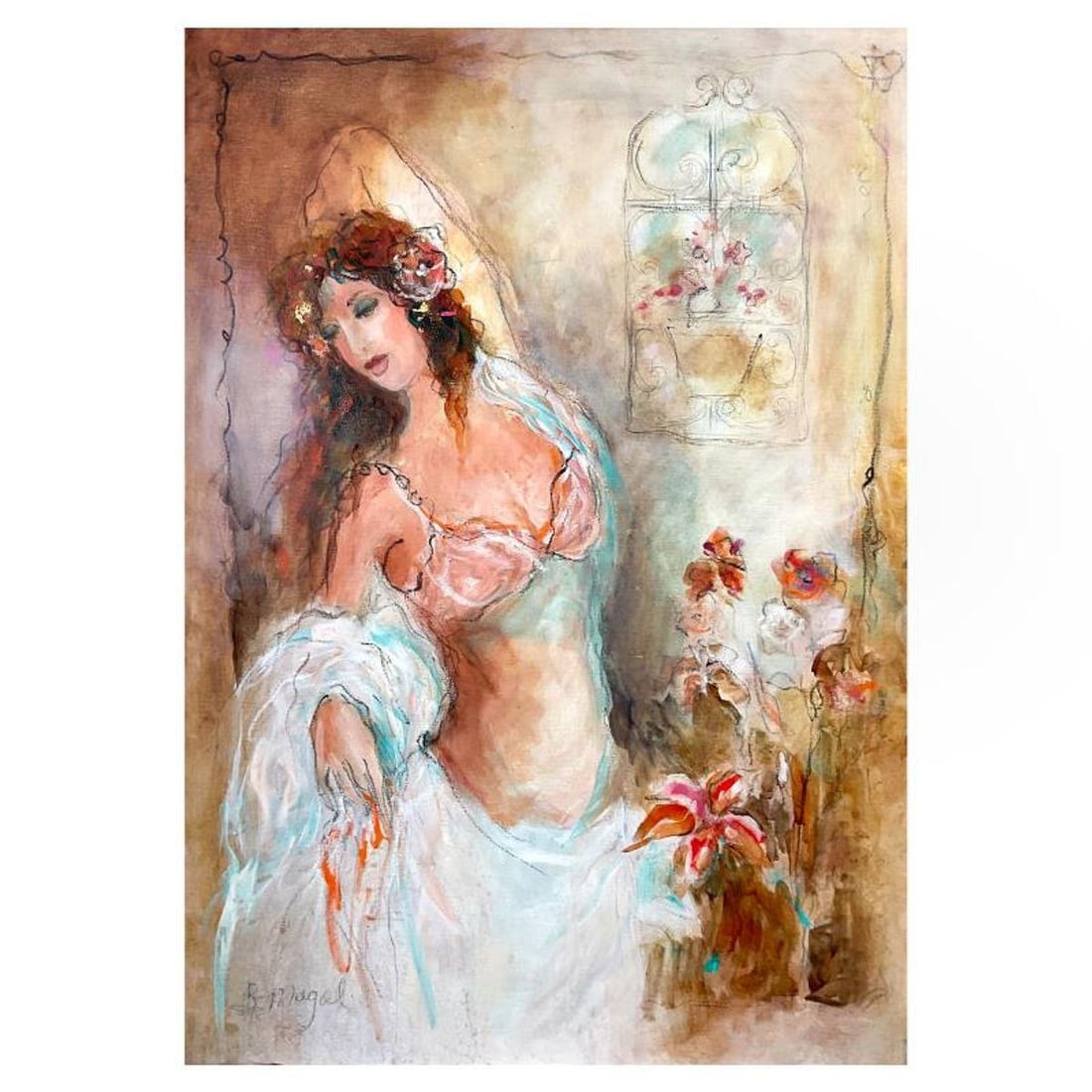 Batia Magal, Original Acrylic Painting on Canvas, Hand Signed with Letter of Authenticity. (1 of 2)