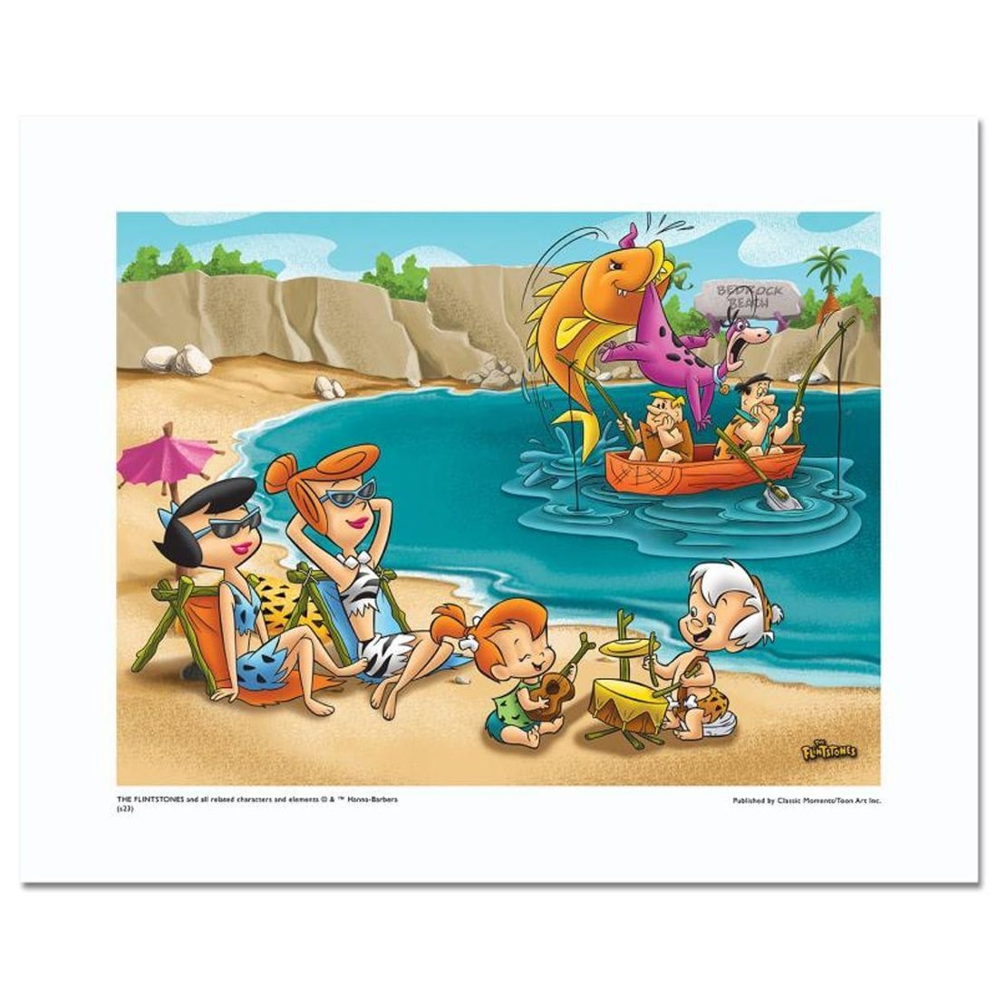 The Flintstones "A Day at the Beach" Numbered Limited Edition with Certificate of Authenticity. (1 of 1)