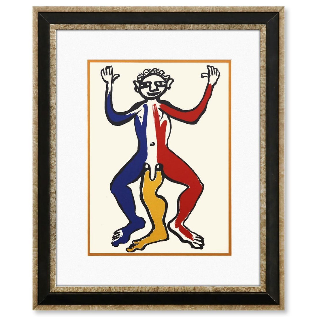 Alexander Calder- Lithograph "DLM212 - UN PATRIOTE": Artist: Alexander Calder. Medium: Lithograph. Title: DLM212 - UN PATRIOTE. Size: 15" x 11". Measures approx. 23" x 19" (framed). Certificate of Authenticity: Is included. Reference#: 45491.