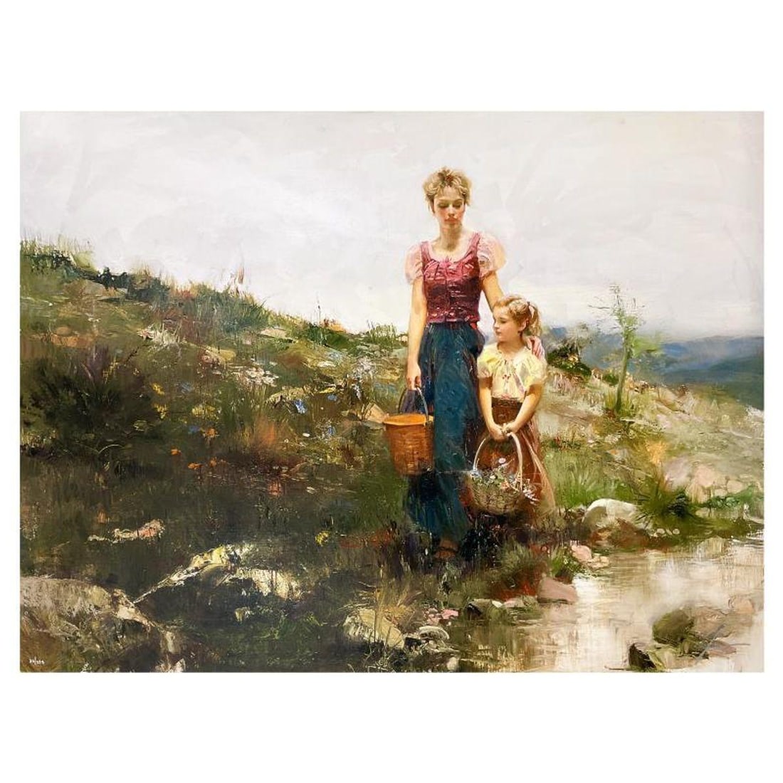 Pino (1939-2010), "Close to Home" Limited Edition on Canvas, Numbered 36/295 and Hand Signed with (1 of 2)