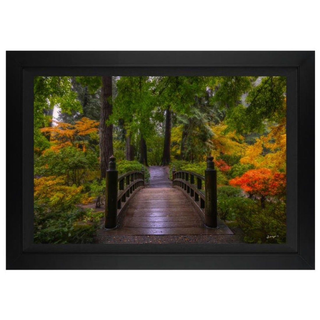 Jongas, "Memory Lane" Framed Limited Edition on Canvas, Numbered and Hand Signed with Letter of: Memory Lane is a limited edition giclee on canvas by photographer Jongas, numbered and hand signed by the artist. The piece comes custom framed and includes Letter of Authenticity. Measures approximat