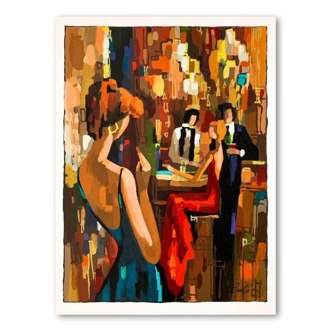 Nelly Panto, "Late Romance" Hand Signed Limited Edition Serigraph on Paper with Letter of (1 of 2)