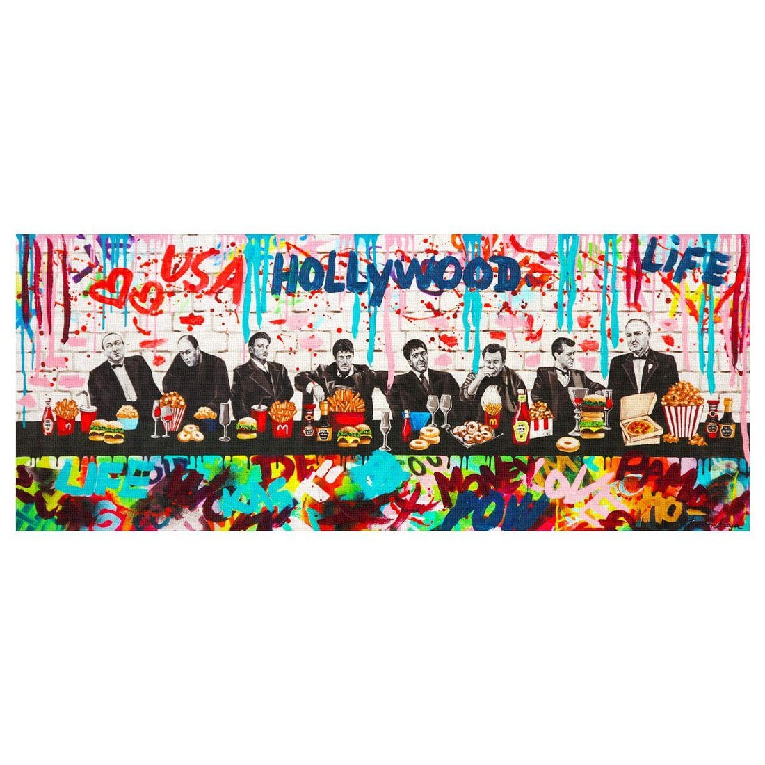 Nastya Rovenskaya- Original Mixed Media on Canvas "The Last Meal" (1 of 2)