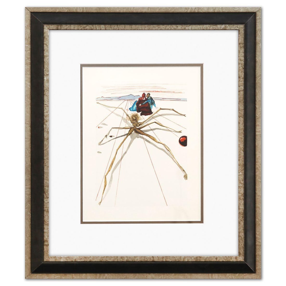 Salvador Dali- Original Color Woodcut on B.F.K. Rives Paper "Purgatory 12" (1 of 2)