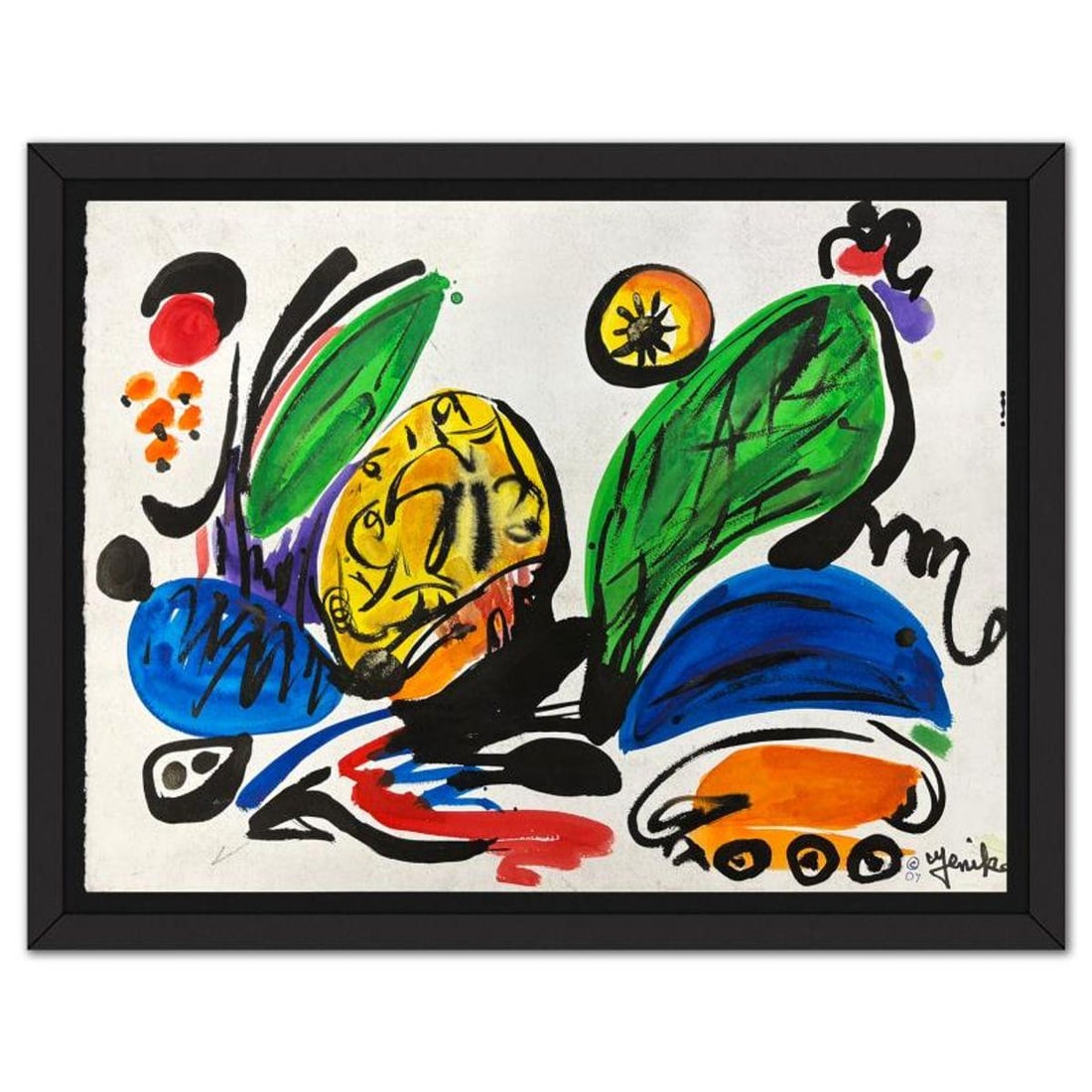 Jenik Cook, Framed Hand Signed Original Painting with Letter of Authenticity. (1 of 2)