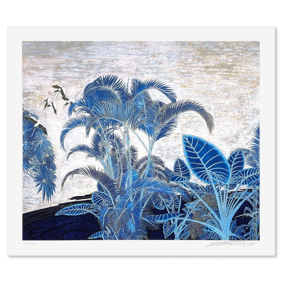 Ting Shao Kuang, "Golden Sand River" Limited Edition Printers Proof, Numbered 1/2 and Hand Signed (1 of 2)