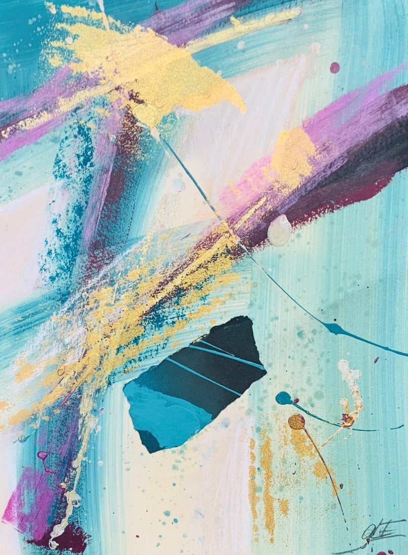 Unknown- Original painting with gold leaf: Artist: Unknown. Medium: Original painting with gold leaf. Size: 9" x 12". Reference#: 43329.