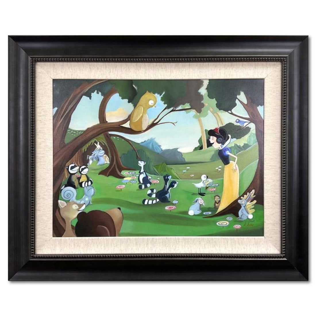 Katie Kelly, "Forest Friends" Framed Limited Edition on Canvas from Disney Fine Art, Numbered and: Forest Friends is a limited edition giclee on canvas by Katie Kelly, numbered and hand signed by the artist. This piece comes framed. This piece is licensed by Disney Fine Art. Includes Letter of
