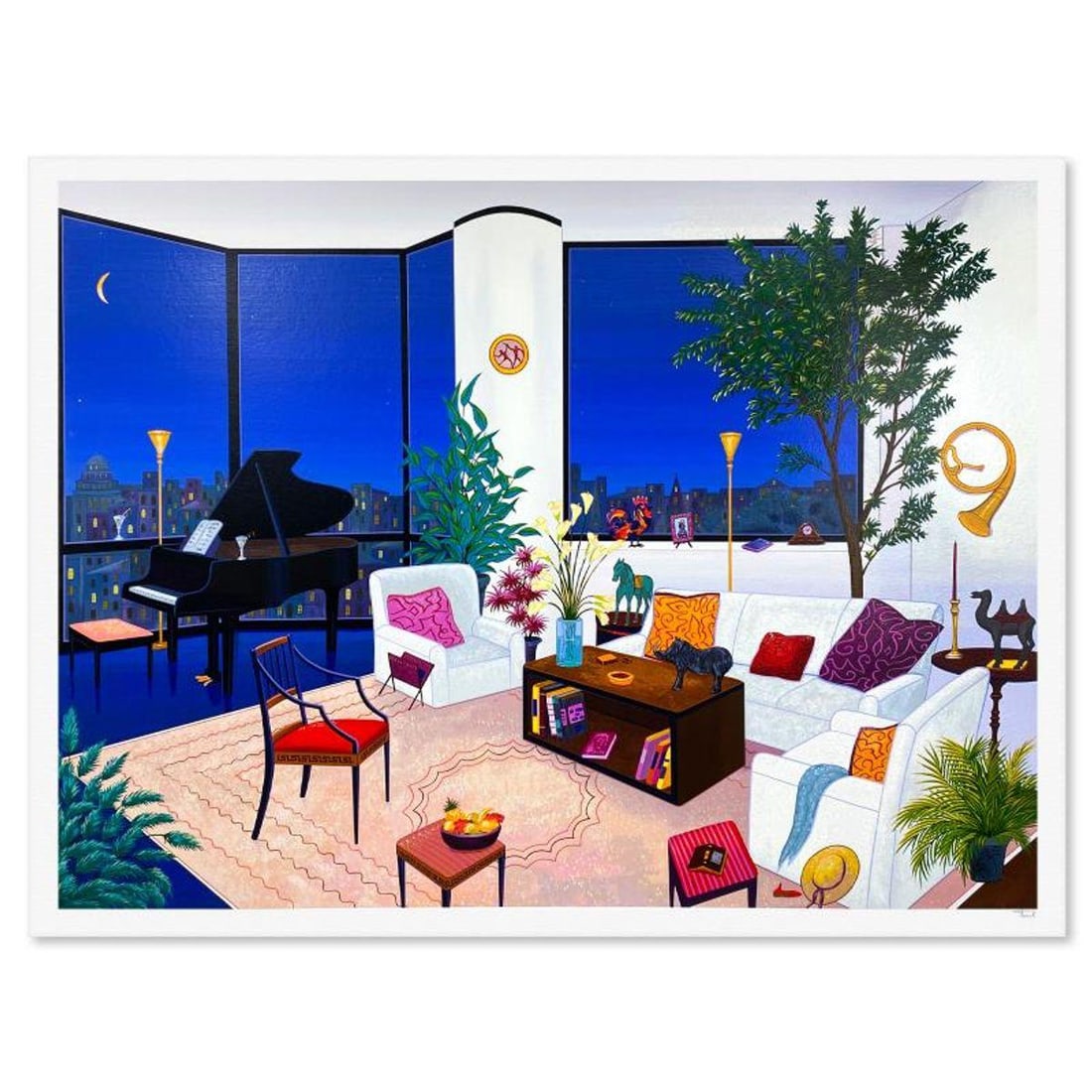 Fanch Ledan, "Moonlight Sonata" Limited Edition Serigraph (34" x 46"), AP Numbered and Hand Signed: Moonlight Sonata is a limited edition serigraph on paper by Fanch, AP numbered and hand signed by the artist. Includes Letter of Authenticity. Measures approx. 33.5" x 48.5" (border), 34" x 46"