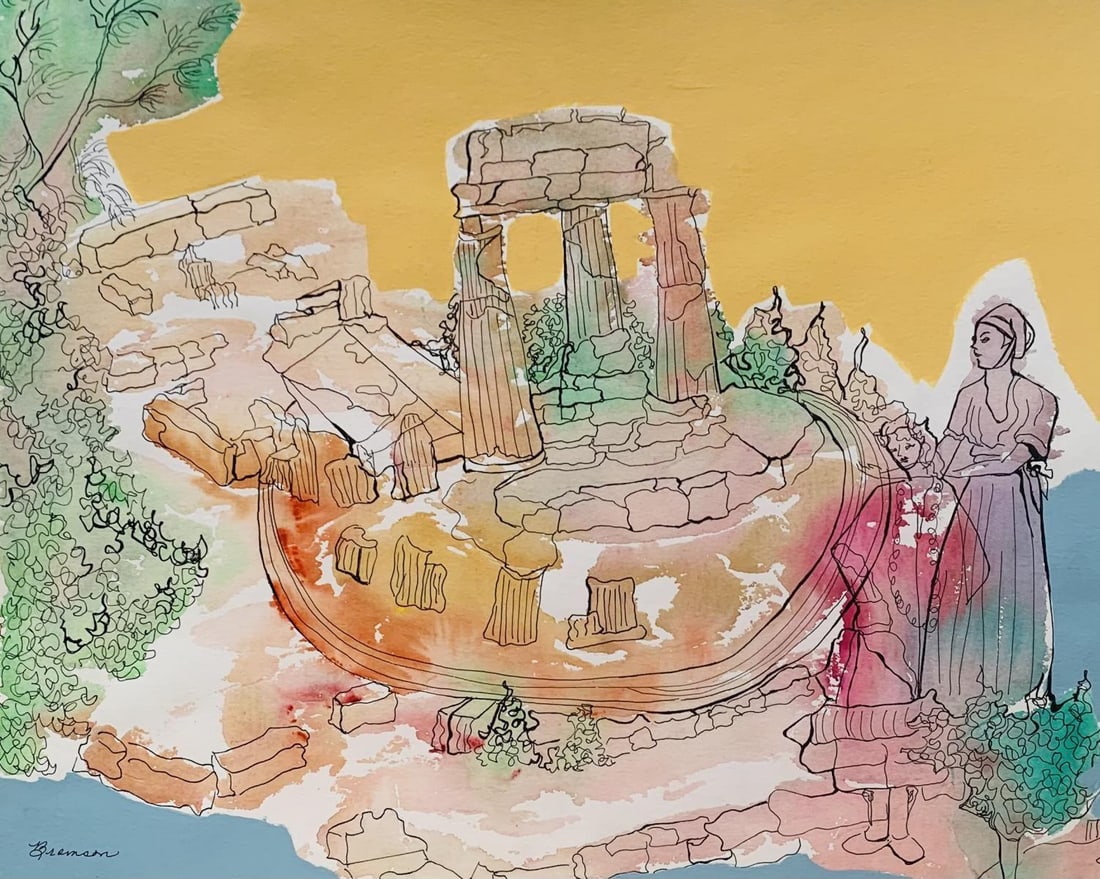 Bramson- Original watercolor on paper (1 of 1)