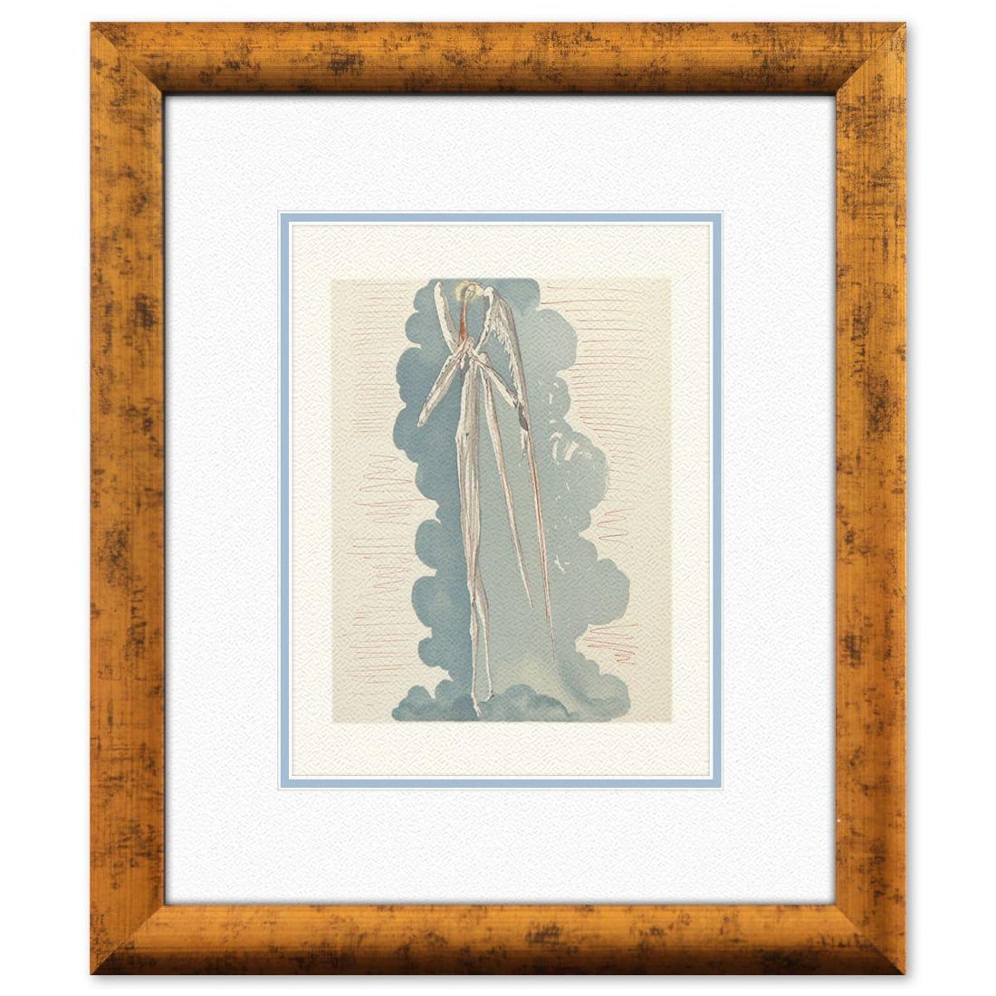 Salvador Dali- Original Color Woodcut on B.F.K. Rives Paper "Paradise 22": Artist: Salvador Dali. Medium: Original Color Woodcut on B.F.K. Rives Paper. Title: Paradise 22. Size: 13" x 10". Measures approx. 21" x 18" (framed). Certificate of Authenticity: Is included. Additio