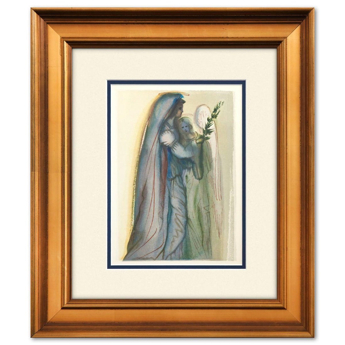 Salvador Dali- Original Color Woodcut on B.F.K. Rives Paper "Paradise 32" (1 of 2)