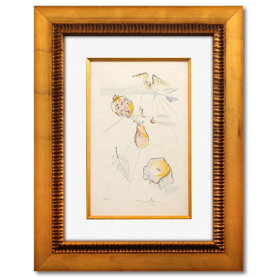 Salvador Dali- Original Lithograph "The Fruits of the Valley from Song of Songs of Solomon (1 of 2)