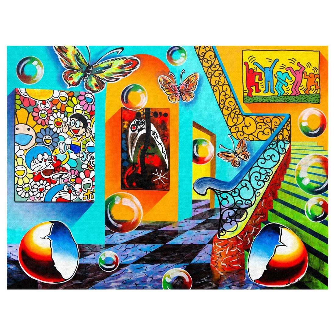 Alexander Astahov- Original Oil on Canvas "Future Lounge": Artist: Alexander Astahov. Medium: Original Oil on Canvas. Title: Future Lounge. Size: 30" x 40". Signature: Hand Signed. Certificate of Authenticity: Is included. Reference#: 30192.