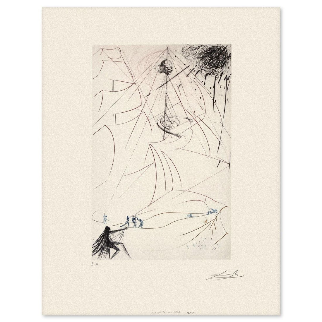 Salvador Dali- Etching "The Flying Dutchman" (1 of 3)