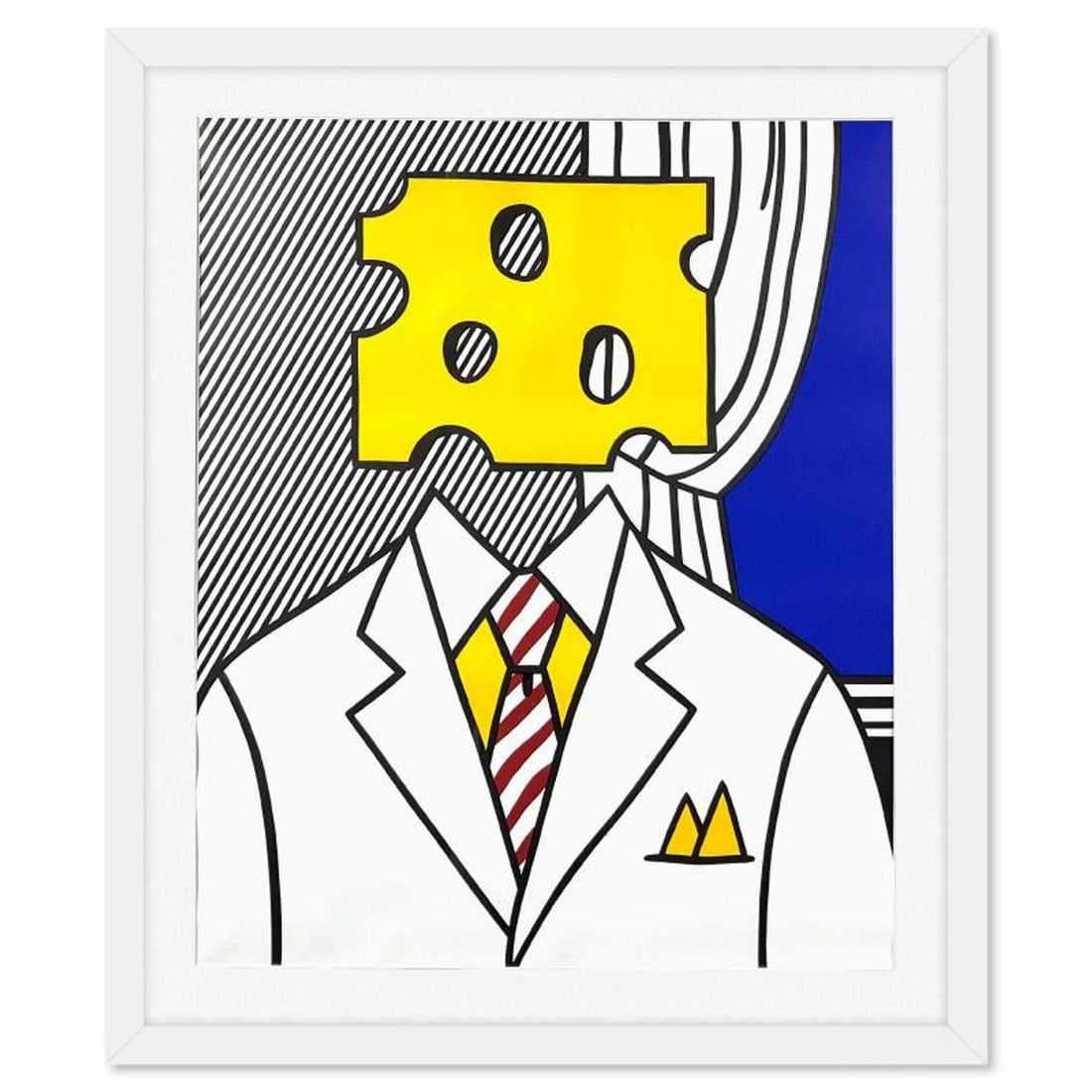 Roy Lichtenstein (1923-1997), Framed Lithograph from 1978 (34" x 41.5") with Letter of Authenticity.: This is a vintage lithograph by Roy Lichtenstein (1923-1997) cropped from the Ace Gallery 1978 poster. This piece comes custom framed and includes a Letter of Authenticity. Measures approx. 34" x 41.5