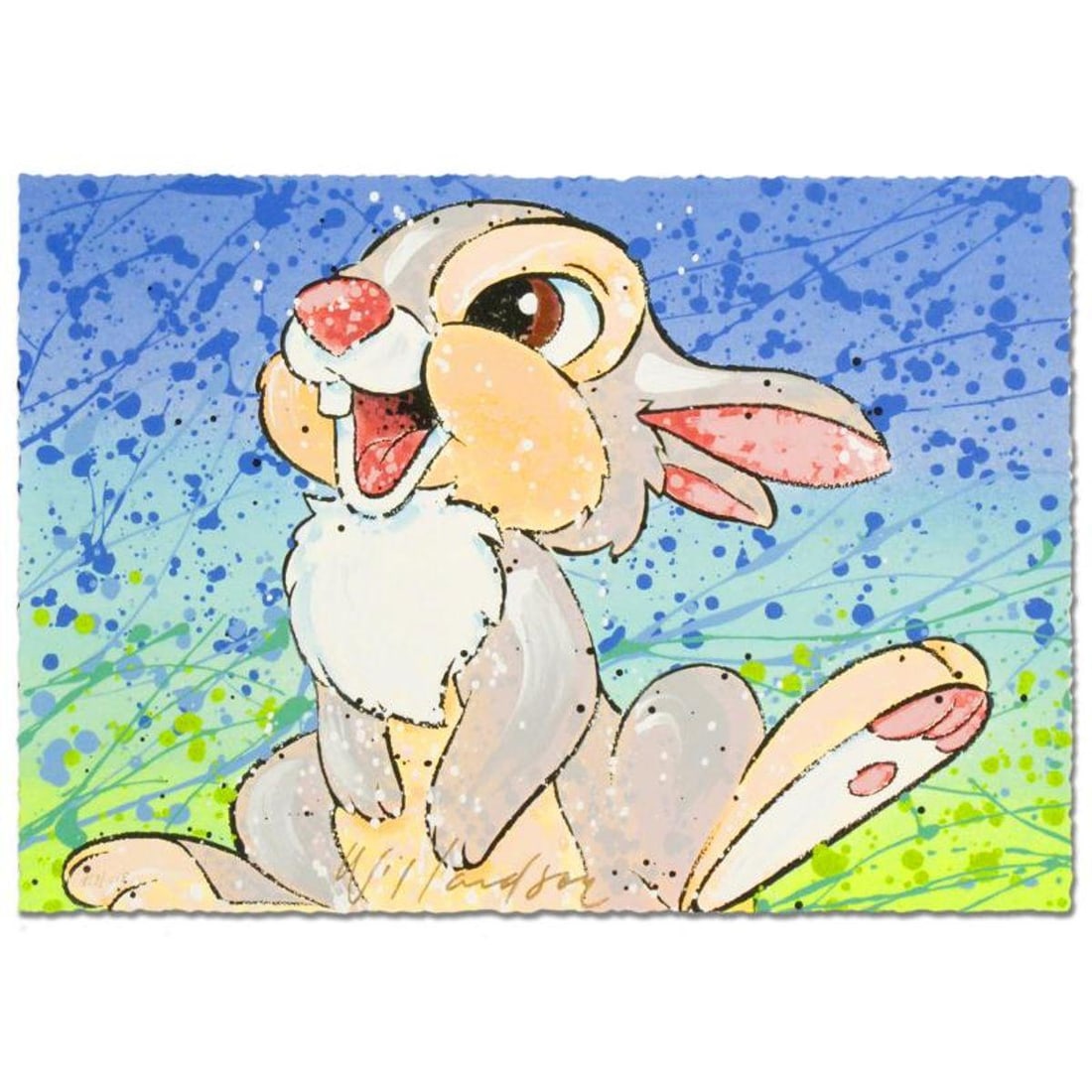 David Willardson, "Thay Thumpin Nice" Hand Signed Limited Edition Disney Serigraph with Letter of (1 of 2)