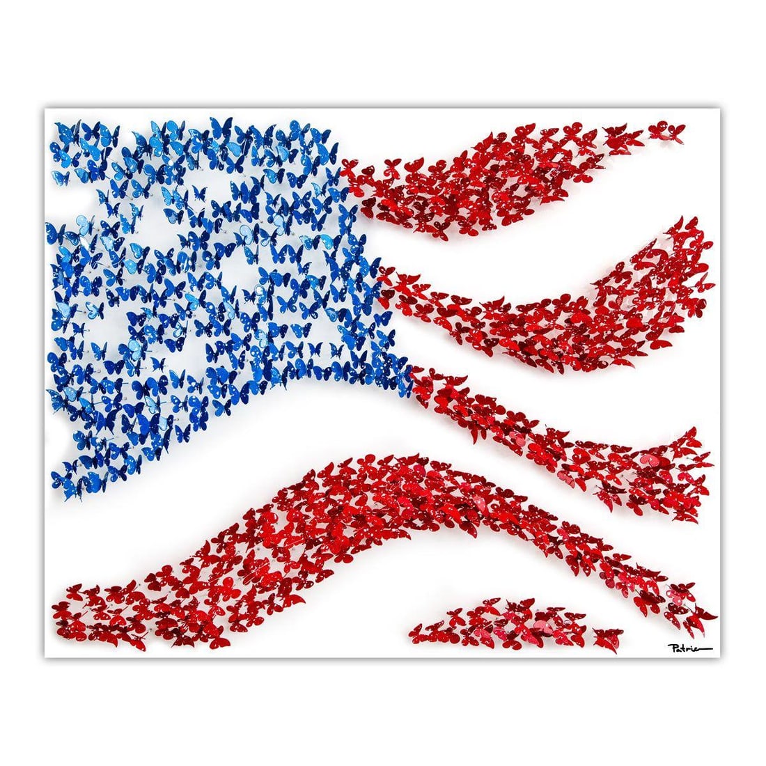 Patricia Govezensky- Original 3D Metal Art on Wood "Land of the Free": Artist: Patricia Govezensky. Medium: Original 3D Metal Art on Wood. Title: Land of the Free. Size: 29.5" x 37.5". Signature: Hand Signed by the artist. Certificate of Authenticity: From the publisher.