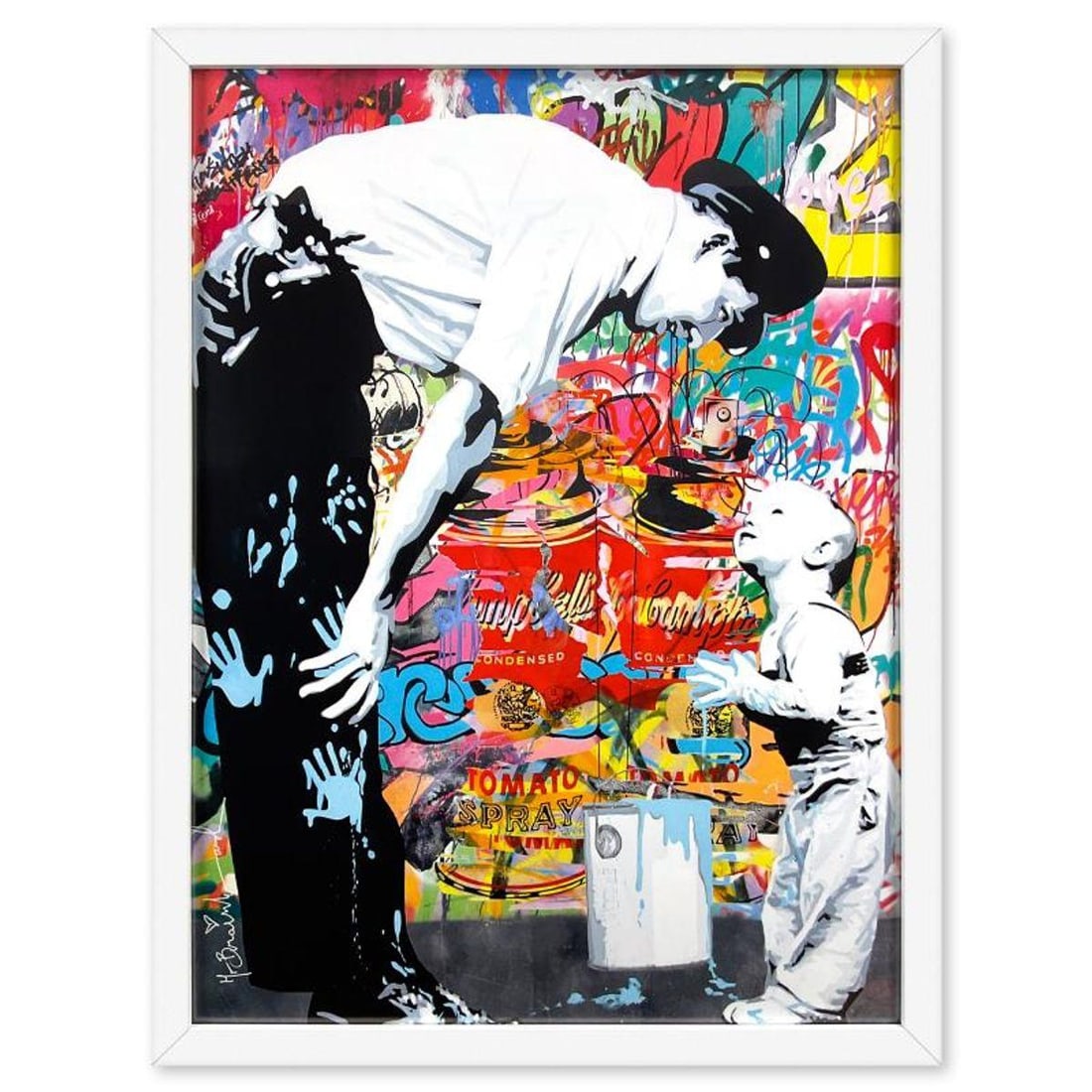 Mr. Brainwash, "Not Guilty" Custom Framed Plate Signed Offset Lithograph. (1 of 2)
