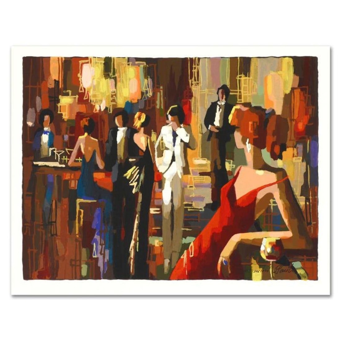 Nelly Panto, "Spotlights" Limited Edition Serigraph, Numbered and Hand Signed with Certificate of (1 of 2)