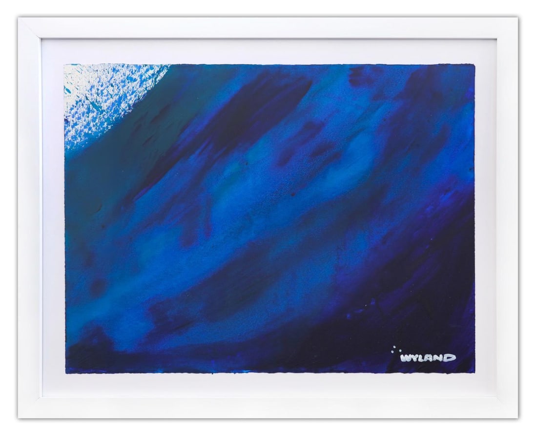Wyland- Original Watercolor Painting on Deckle Edge Paper "Abstract": Artist: Wyland. Medium: Original Watercolor Painting on Deckle Edge Paper. Title: Abstract. Size: 22" x 30". Measures approx. 29" x 36" (framed). Signature: Hand Signed by the artist. Certificate of A