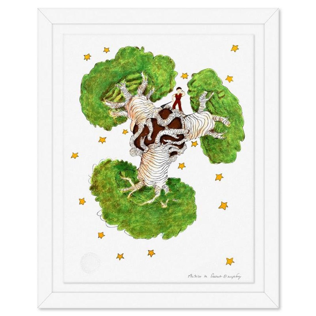 Antoine de Saint-Exupery 1900-1944 (After), "The Little Prince And The Baobabs" Framed Limited (1 of 2)
