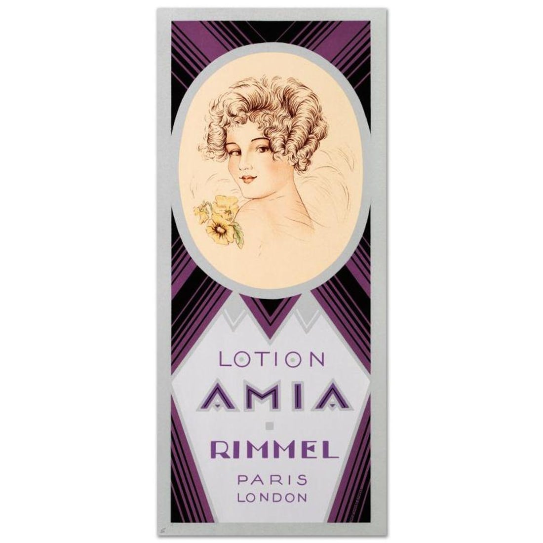 RE Society, "Rimmel-Lotion Amia" Hand Pulled Lithograph. Includes Letter of Authenticity. (1 of 1)