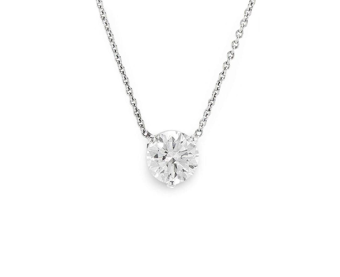 14kt White Gold 1.3ctw Diamond Pendant: Jewelry Description Description: One 14k white gold pendant, set with lab grown diamonds. Jewelry Weight: 2.47 Grs Total Diamonds Weight: 1.3 Cts Precious Metal: 14kt White Gold Certificate Number: DS