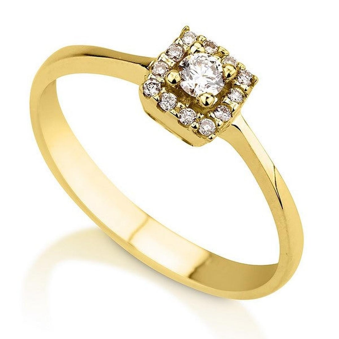 14kt Yellow Gold 0.08ctw Diamond Ring: One 14k yellow gold ring, set with natural diamond. Jewelry Weight: 1.9Grs Total Diamonds Weight: 0.08Cts Main Stones Description: Quantity: 1 Cut and shape: Round Carats Weight: 0.08 Clarity: VS Colo
